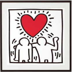 Pop Art "Untitled (Be Mine)" (1987) von Keith Haring, Reproduktion auf Papier
