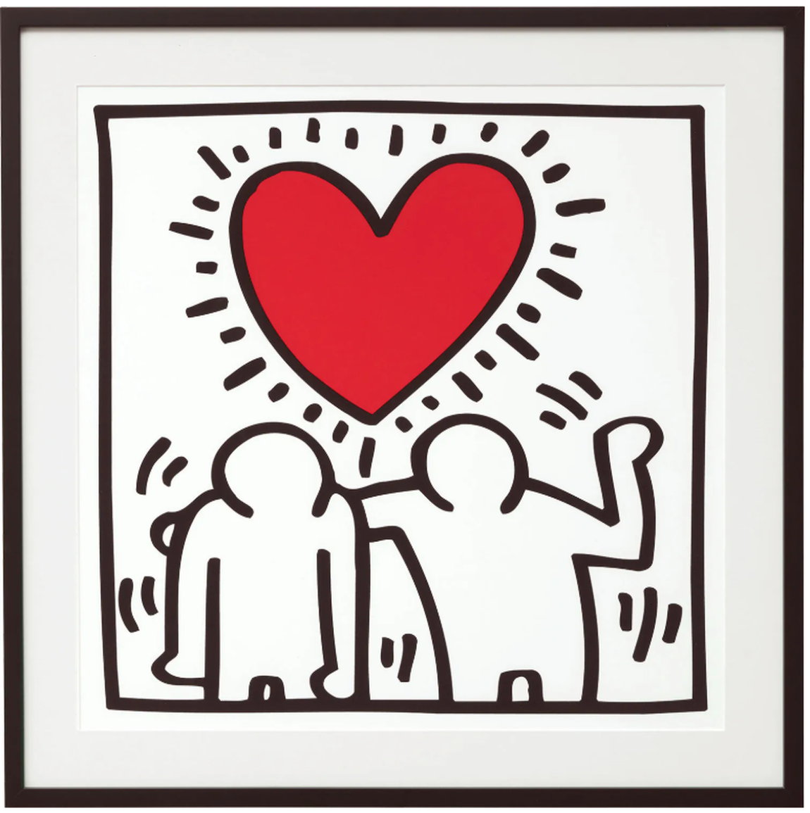 Pop Art "Untitled (Be Mine)" (1987) von Keith Haring, Reproduktion auf Papier