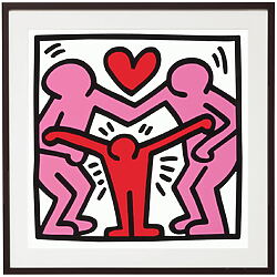 Pop Art "Untitled (Family)" von Keith Haring, Reproduktion auf Papier