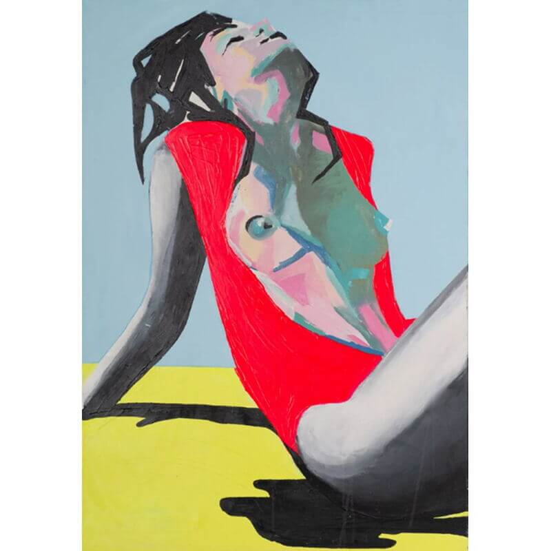 Erotische Kunst - Sinnliche Aktmalerei und ästhetische Skulpturen Kunstwerke 20. jahrhundert Aktmalerei "FAKE FAME" (2017) in Acryl von Edyta Grzyb