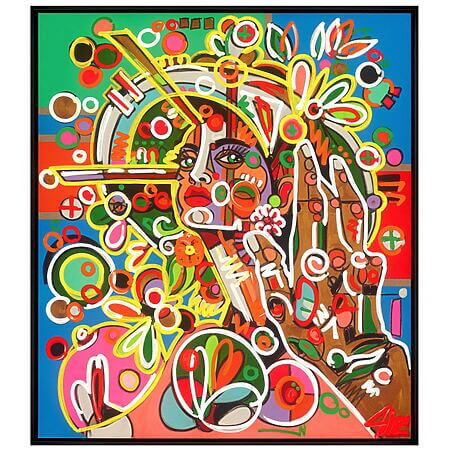 "Golden Touch" (2021) von David Tollmann, handüberarbeiteter Pigmentdruck, limitiert und gerahmt