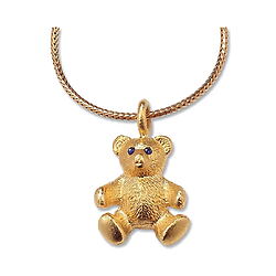 Vergoldetes Teddy-Collier "Mein bester Freund" von Christiane Wendt