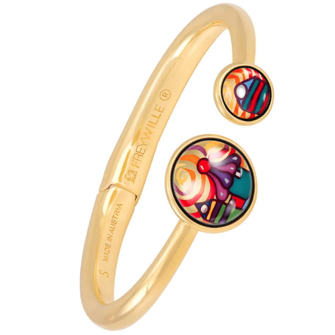 Handgefertigter Armreif "Spring Bracelet - Hommage à Hundertwasser - Imperial" von FreyWille