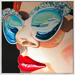 Pintura acrílica de gran formato «Los diamantes son los mejores amigos de una chica» (2015) de Heinz Stoewer