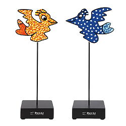 Skulptur "Birds" von James Rizzi, 2 Porzellanvögel im Set