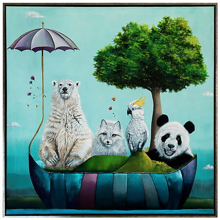 Ölmalerei ""Serie Hoffnungsgabe | Einmütigkeit IV" (2024) von Lezzueck Coosemans