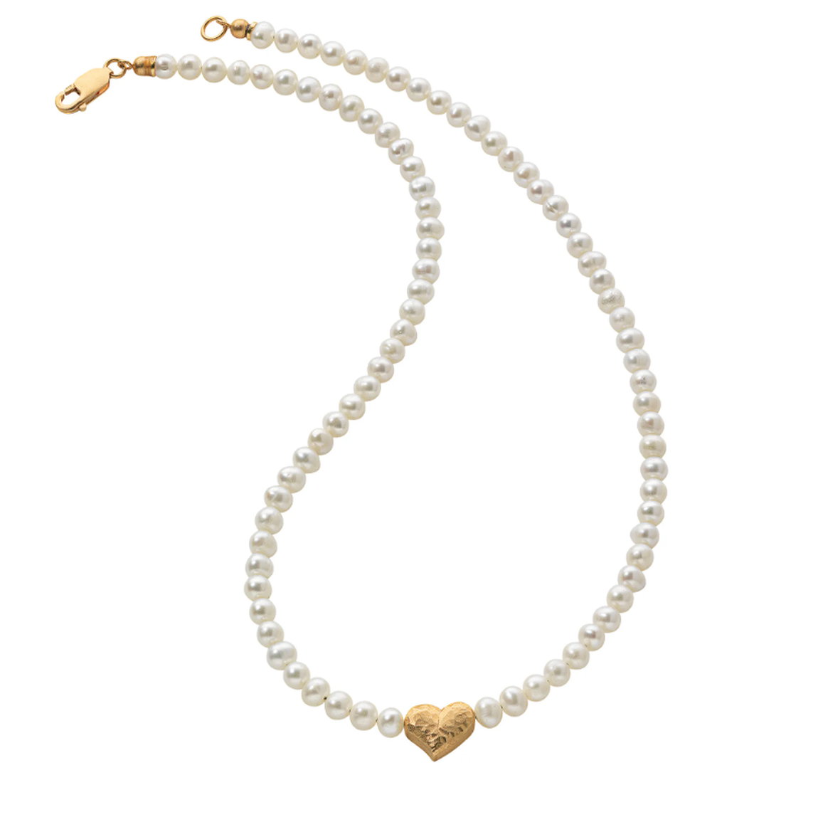 Heart necklace &quot;Juliet&quot; made of 925 sterling silver with cultured pearls