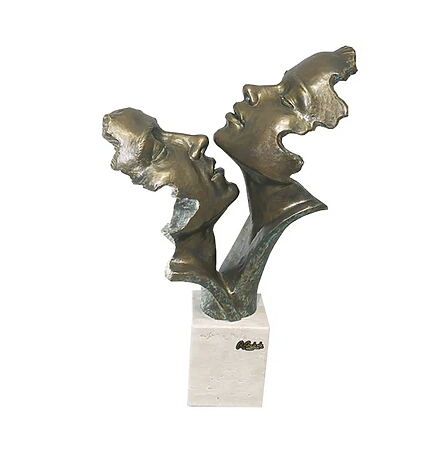 Skulptur "Leidenschaft" von Angeles Anglada, Kunstguss in Steinoptik