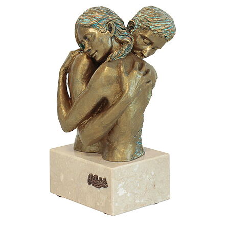 Skulptur "Idyll" von Angeles Anglada, Kunstguss in Steinoptik