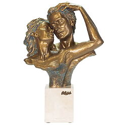 Skulptur "Vertrauen" von Angeles Anglada, Kunstguss in Steinoptik