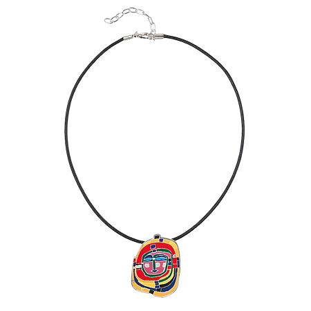 Kunstinspiriertes Collier "Spirale" - nach Friedensreich Hundertwasser