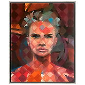 Öl- und Acrylgemälde "Gerade heraus" (2023) von Valentina Andrees