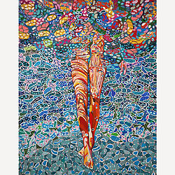 Browse art Large-format acrylic painting “Underwater Puzzle XXXL” (2025) by Alexandra Djokic