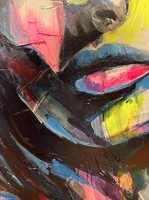 "Azura” (2023) - Expressives Acrylgemälde von Lana Frey (Tschechien)