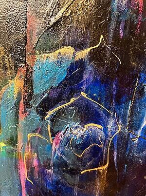 "Azura” (2023) - Expressives Acrylgemälde von Lana Frey (Tschechien)