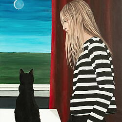 Acrylgemälde „Parallel Souls” (2025) von Nataliya Bagatskaya (Ukraine)