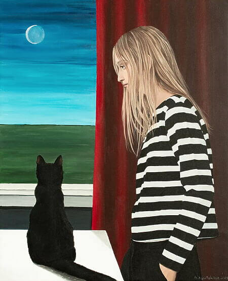 Acrylgemälde „Parallel Souls” (2025) von Nataliya Bagatskaya (Ukraine) Miniaturansicht für das Anzeigenbild