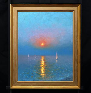 Impressionistisches Ölgemälde "Sunset" (2023) von Dmitry Oleyn