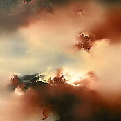 Abstrakte Mixed Media Malerei „We Are All One” (2024) von Jonesy