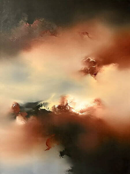 Abstract mixed media painting “We Are All One” (2024) by Jonesy