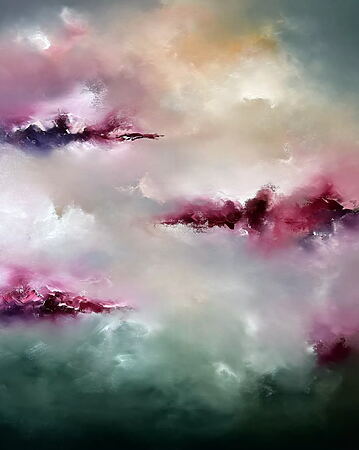 Abstraktes Ölgemälde „Lost Time” (2024) von Jonesy