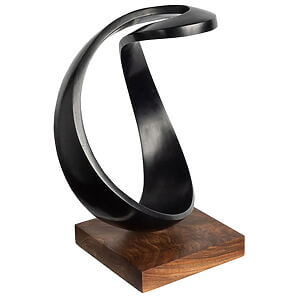 Abstrakte Bronzeskulptur "Unendlich 44" (2024) von Yves Rasch