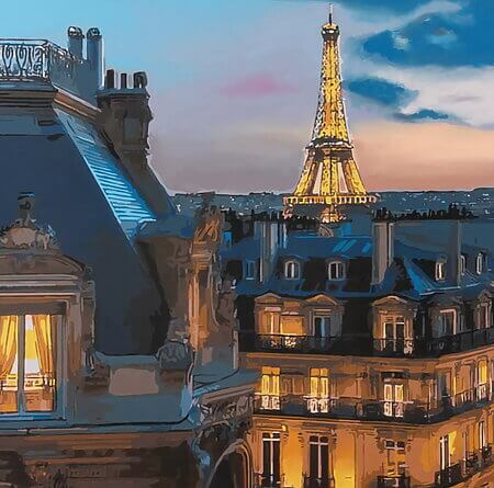 Großformatiges Acrylgemälde “Parisian Night Glow” (2025) von Marco Barberio Miniaturansicht für das Anzeigenbild