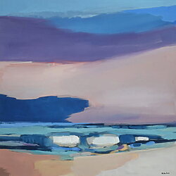 Peinture de paysage « Nuurdsia (Mer du Nord) » (2025) par Kai Quedens