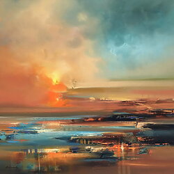 "Lucid Light" (2025) – Abstract oil painting by Beata Belanszky Demko