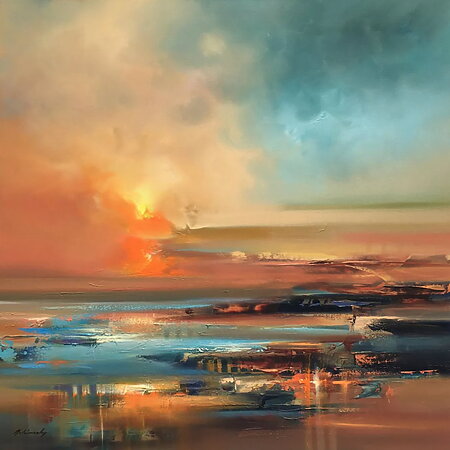 "Lucid Light" (2025) – Abstract oil painting by Beata Belanszky Demko