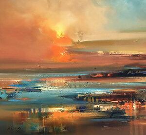 "Lucid Light” (2025) – Abstraktes Ölgemälde von Beata Belanszky Demko