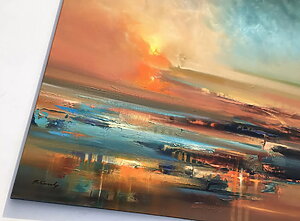 "Lucid Light” (2025) – Abstraktes Ölgemälde von Beata Belanszky Demko