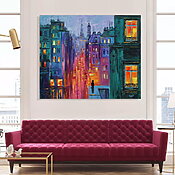 "City Cat and Night Lights” (2025) – Urban Art Gemälde von Trayko Popov, Acryl auf Leinwand "City Cat and Night Lights” (2025) – Urban Art Gemälde von Trayko Popov, Acryl auf Leinwand