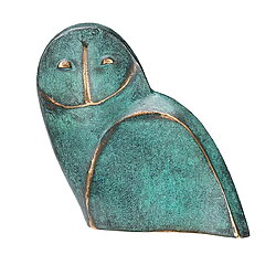 Dierensculptuur "Uil" in brons, door Raimund Schmelter