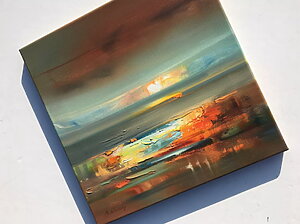 “Feel the Warmth” (2025) – Abstract oil painting by Beata Belanszky Demko