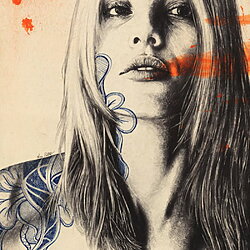 Sinnliche Portraitzeichnung "Uninterested In Answers" (2026) von Marco Paludet