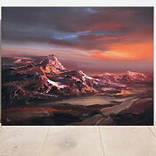 Abstrakte Ölmalerei "Agartha - The Twilight Zone" (2022) von Ivan Grozdanovski Abstrakte Ölmalerei "Agartha - The Twilight Zone" (2022) von Ivan Grozdanovski