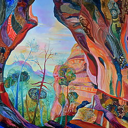 Peinture de paysage « Éveil » (2024) de Silvia Pavlova, Art urbain