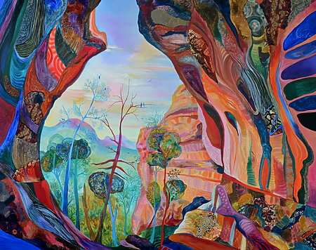 Landschaftsmalerei "Awakening" (2024) von Silvia Pavlova, Urban Art