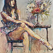 Portrait einer Ballerina “Flowers for the prima” (2025) von Liubou Sas, Öl auf Leinwand ashampoo_snap_2026.03.16_11h28m36s_003-ace108d8