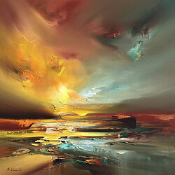 "The Glow” (2026) – Abstrakte Ölmalerei von Beata Belanszky Demko