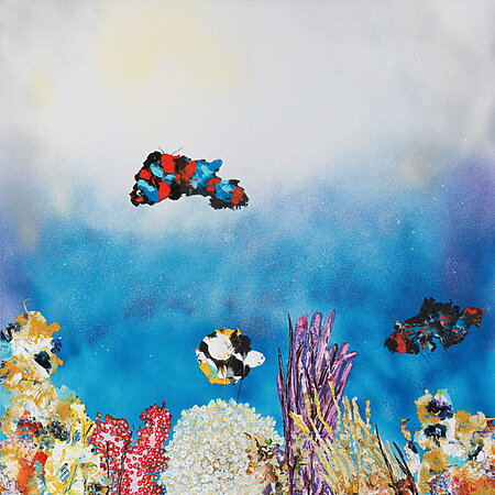 Christine Müller: "Under Water 6", limited edition reproduction on aluminum plate