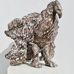 Bronze sculpture "Little Eagle" (2017) by Dagmar Vogt