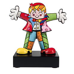 Painted porcelain sculpture "Hug Too" by Romero Britto, small version