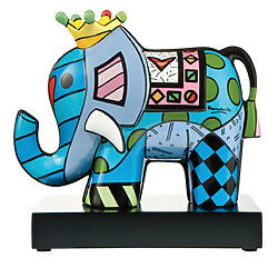 Signed porcelain sculpture "Great India III" by Romero Britto