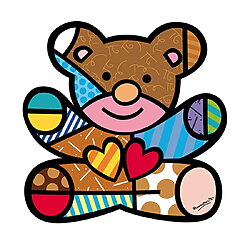 Art Panel / Wall Object "Bear" by Romero Britto