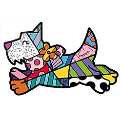 Art Panel / Wall Object "Dog" by Romero Britto