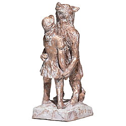 Märchenhafte Bronzeskulptur "Rotkäppchen" (2025) von Dagmar Vogt