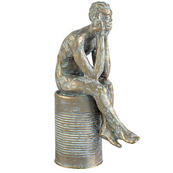 Bronzeskulptur "Kleiner Denker" (2021) von Dagmar Vogt