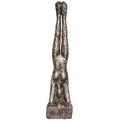 Bronzeskulptur "Kopfstand" (2019) von Dagmar Vogt
